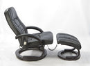 Deluxe Massage Recliner with Footrest - Black