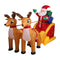 Inflatable Santa On A Sleigh with LED Christmas Decoration