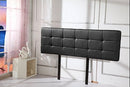 PU Leather King Bed Deluxe Headboard Bedhead - Black