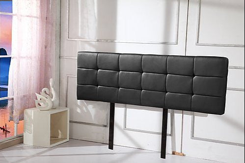PU Leather King Bed Deluxe Headboard Bedhead - Black