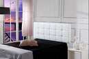 PU Leather Queen Bed Deluxe Headboard Bedhead - White