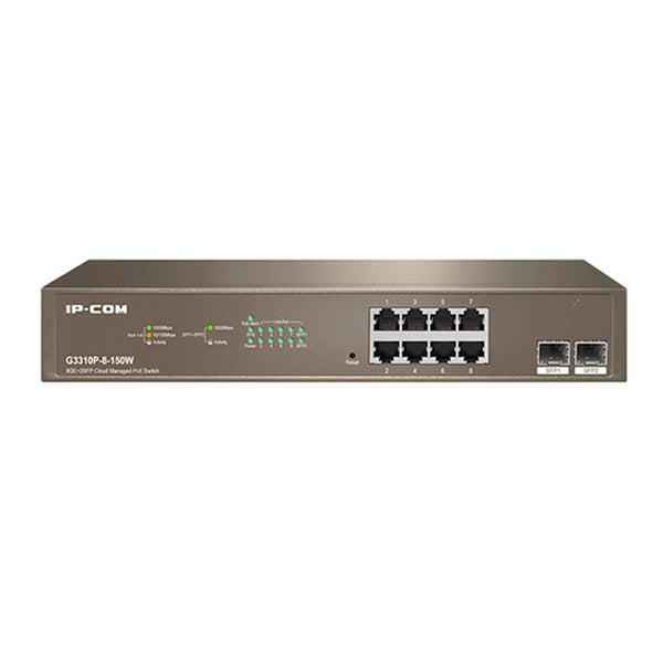 IP-COM G3310P 8 150W 8Ge Plus 2Sfp Cloud Managed Poe Switch