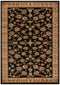 Istanbul Collection Traditional Floral Pattern Black Rug