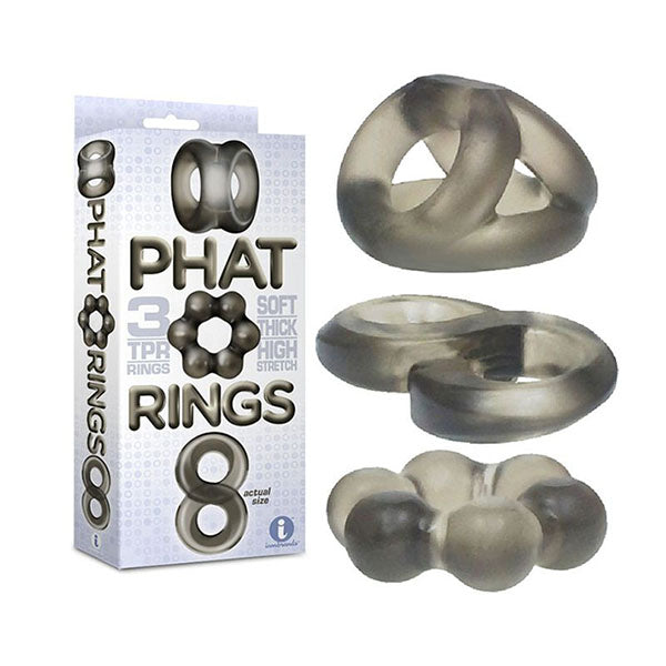 Icon Brands The Phat Smoke Cock Rings Set Of 3
