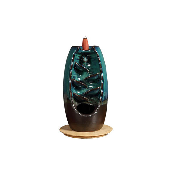 Incense Burner Mountain Waterfall Smoke Backflow Ceramic Cone Holder