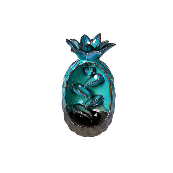 Incense Burner Pineapple Waterfall Smoke Ceramic Holder 198 Cones