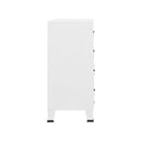 Industrial Drawer Cabinet White 78 X 40 X 93 Cm Metal