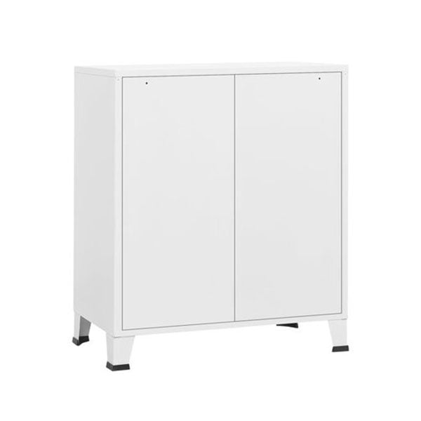 Industrial Drawer Cabinet White 78 X 40 X 93 Cm Metal