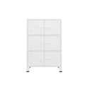 Industrial Filing Cabinet White 75 X 40 X 115 Cm Metal
