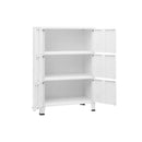 Industrial Filing Cabinet White 75 X 40 X 115 Cm Metal