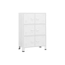 Industrial Filing Cabinet White 75 X 40 X 115 Cm Metal