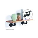 Industrial Iron Pipe Bracket Wall Mounted Floating Shelf Set Of 2