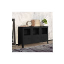 Industrial Sideboard Black 105 X 35 X 62 Cm Metal And Glass