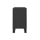 Industrial Sideboard Black 105 X 35 X 62 Cm Metal And Glass