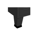 Industrial Sideboard Black 105 X 35 X 62 Cm Metal And Glass