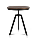 Industrial Dining Table Dark Brown and Black