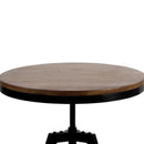 Industrial Dining Table Dark Brown and Black