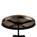 Industrial Dining Table Dark Brown and Black