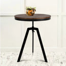 Industrial Dining Table Dark Brown and Black