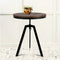 Industrial Dining Table Dark Brown and Black