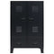 Industrial Style Black Metal Wardrobe