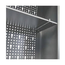 Industrial Style Wall Mounted Tool Cabinet Metal Grey And Black