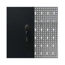 Industrial Style Wall Mounted Tool Cabinet Metal Grey And Black