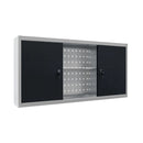 Industrial Style Wall Mounted Tool Cabinet Metal Grey And Black