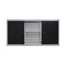 Industrial Style Wall Mounted Tool Cabinet Metal Grey And Black