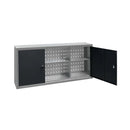 Industrial Style Wall Mounted Tool Cabinet Metal Grey And Black