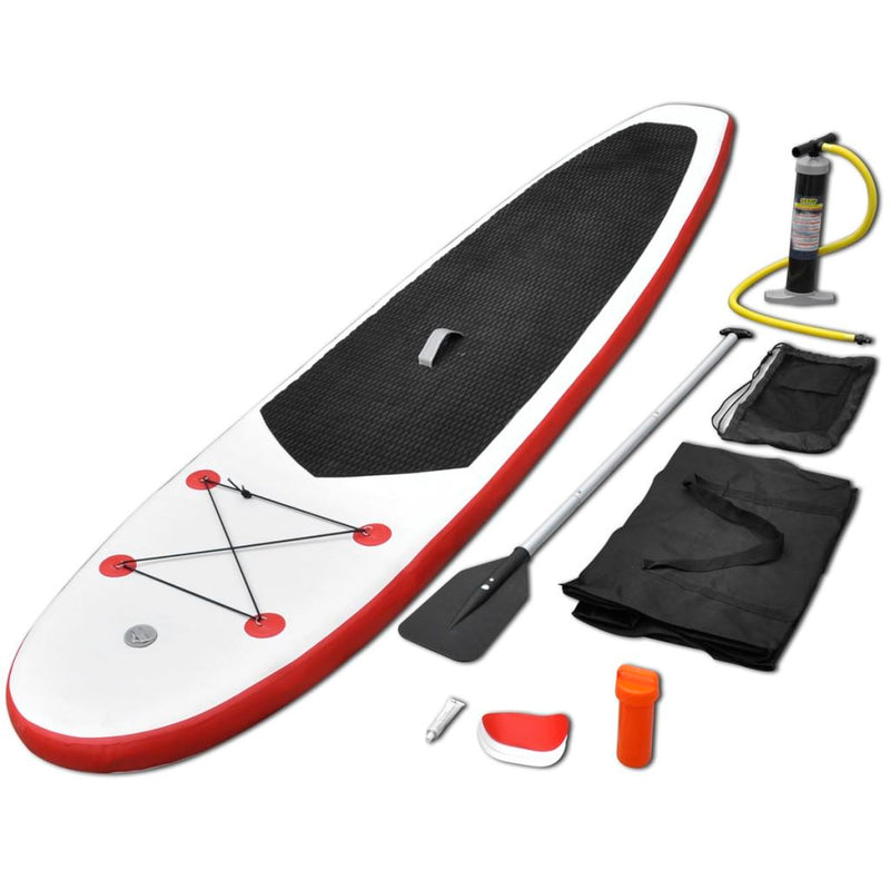 Inflatable Stand Up Paddle Board Set - Red And White