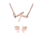 Initial Earring And Sideways Initial Necklace Set