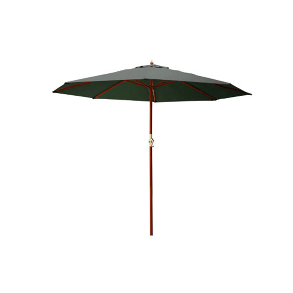 3M Umbrella Outdoor Pole Sun Beach Garden Deck Charcoal