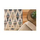 Intimate Blue Beige Soft Rug
