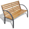 Iron Frame Garden Bench With Wood Slats