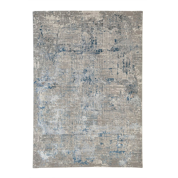 Ivory Floor Rugs With A Traditional Floral Blue And Grey 240 X 330Cm
