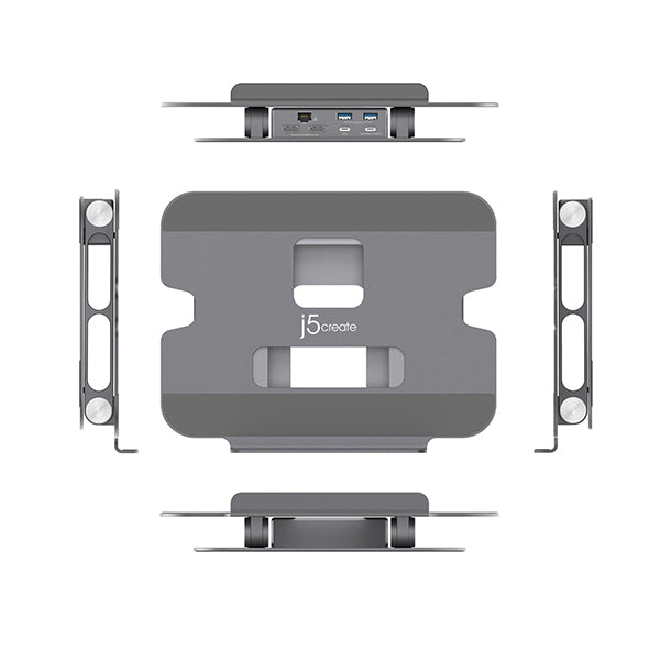 J5Create Multi Angle Dual 4K Hdmi Docking Laptop Stand With Usb C