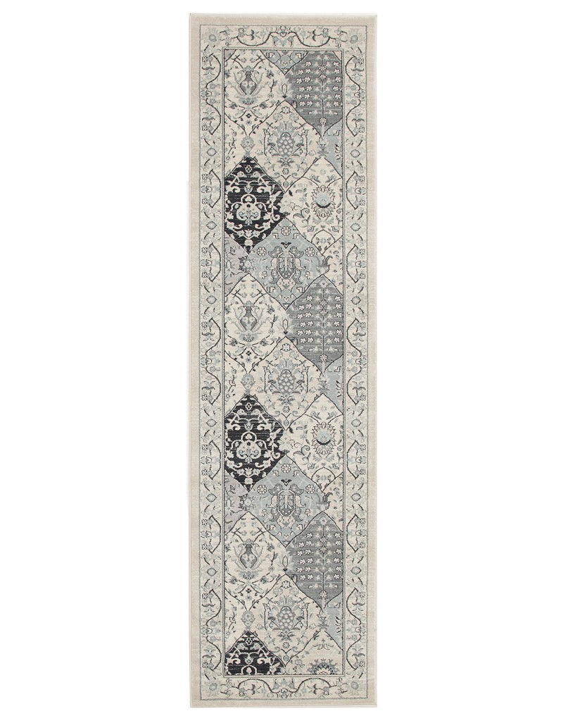 Jewel Blue Navy Grey Rug