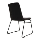 Jenny Visitor Black Pu Fabric Seat Chair
