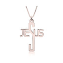 Jesus Name Cross Necklace