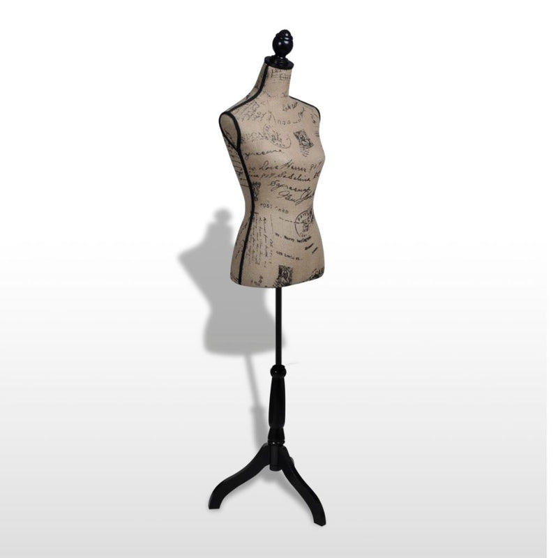 Jute Ladies Bust Mannequin - Brown  And Black