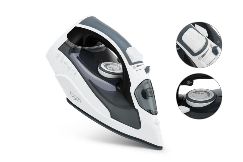 Kogan 2400W DuoGlide Cordless and Corded Steam Iron