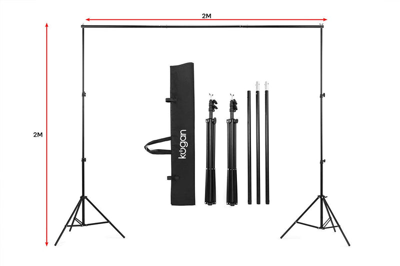 Kogan Photography Background Stand with 3 Backdrops Kit