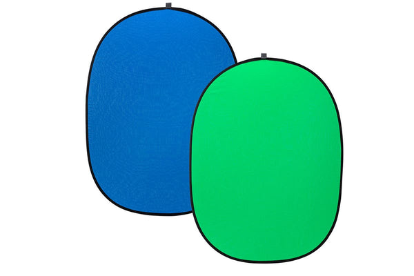 Kogan Reversible Collapsible Pop Up Background Screen (Green & Blue)