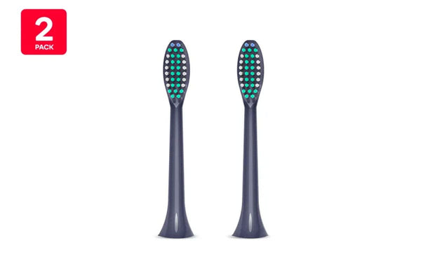 2 Pack Replacement Toothbrush Heads for Kogan Soniclean Advance Power Toothbrush (Midnight Blue)