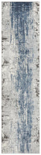 Kendra Roxana Distressed Timeless Blue Grey White Rug