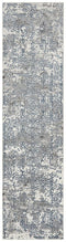 Kendra Yasmin Distressed Transitional White Blue Grey Rug