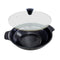 Koman 28cm Two Hands Wok And Glass Lid Black