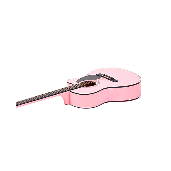 Karrera Acoustic Cutaway 40 In Guitar Pink