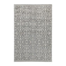 Geometric Grey And White Rug